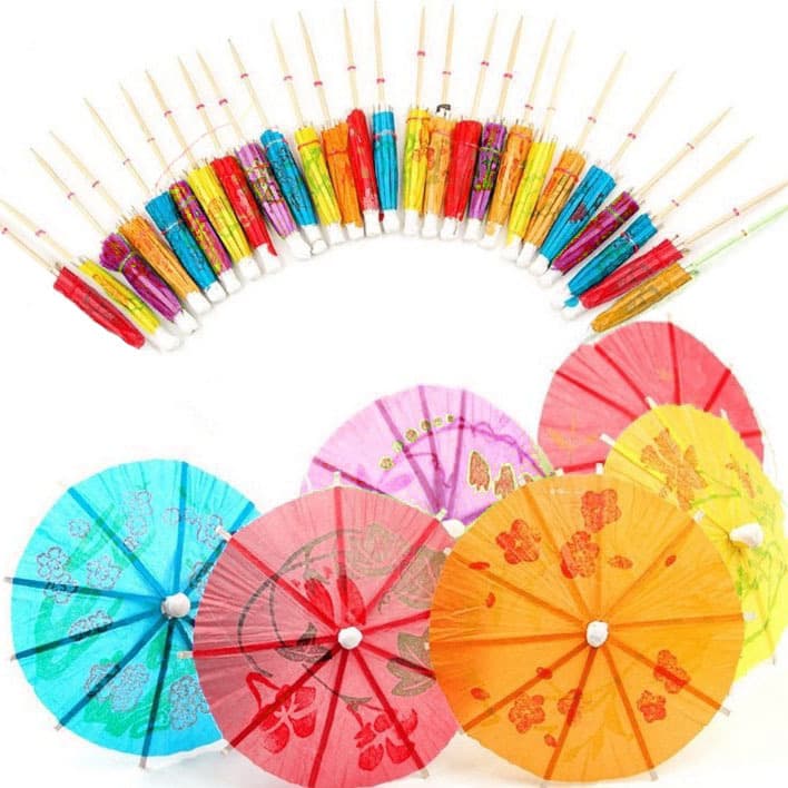 Espetos de frutas de favo de mel de coco havaiano, espetos de guarda-chuva descartáveis para decoração de coquetel, espetos de guarda-chuva octogonais, mini pedido - imagem 3