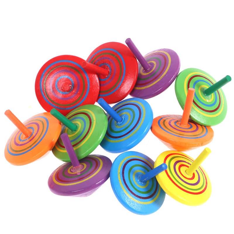 Pião clássico de madeira, brinquedo, celebridade da internet, nostalgia - imagem 6