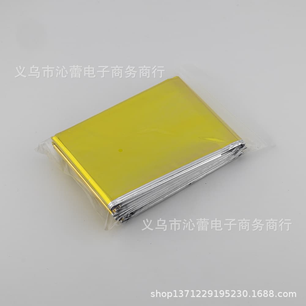 Cobertor térmico de primeiros socorros de emergência para salvar vidas ao ar livre, cobertor de emergência dourado prateado, cobertor de sobrevivência - imagem 4