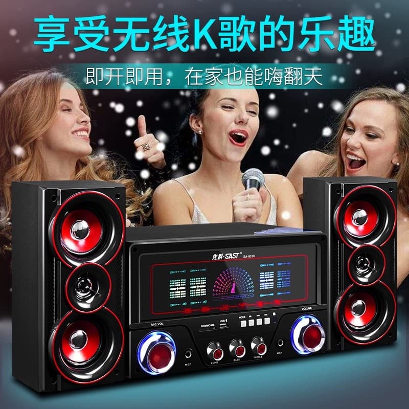 先科 Computador doméstico áudio tv bluetooth alto-falante de madeira 2.1 desktop teatro hif subwoofer atacado - imagem 5
