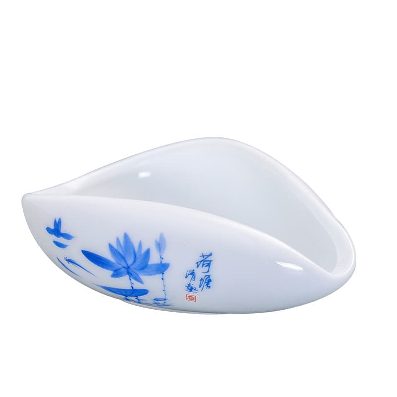 Chá de porcelana branca, chá de porcelana de lótus, chá de cerâmica, apreciação de chá, pá de chá, apreciação de chá, colher de chá, conjunto de chá kung fu, arte do chá, acessórios para cerimônia do chá - imagem 5