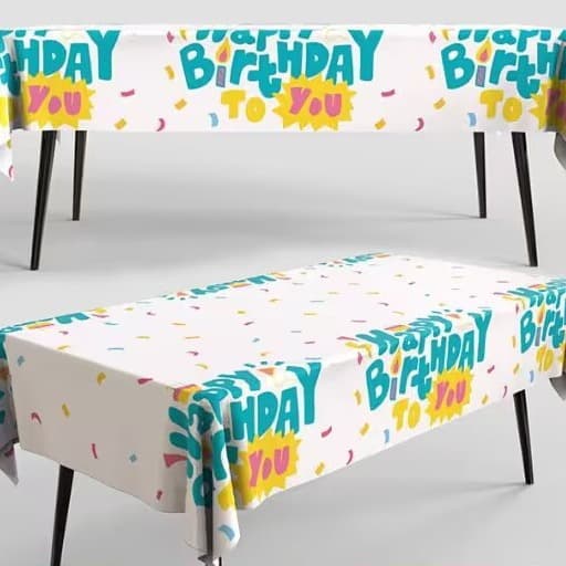 Festa primeiro bolo de aniversário descartável impresso toalha de mesa impermeável e à prova de óleo crianças meninos e meninas layout tema dos desenhos animados - imagem 3