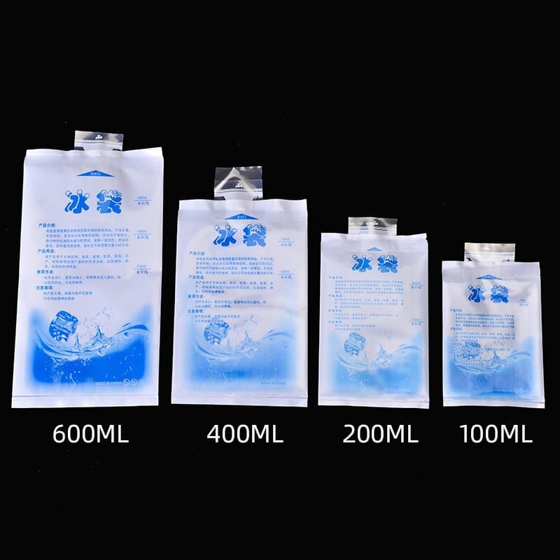 Bolsa de gelo descartável, autovedante e espessa, cheia de água, para manter fresco, gel refrigerado para transporte expresso, bolsa de gelo de compressa fria reutilizável - imagem 5