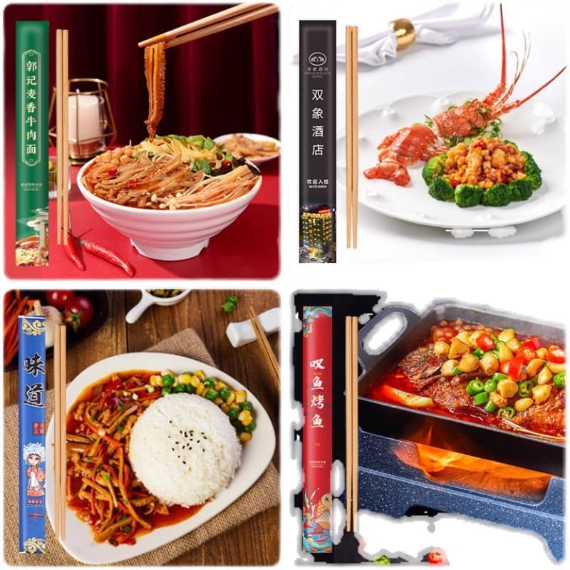 Pauzinhos descartáveis para uso comercial, embalados individualmente, pratos domésticos de alta qualidade, pauzinhos de bambu para viagem de fast food convenientes e higiênicos, personalizados - imagem 3