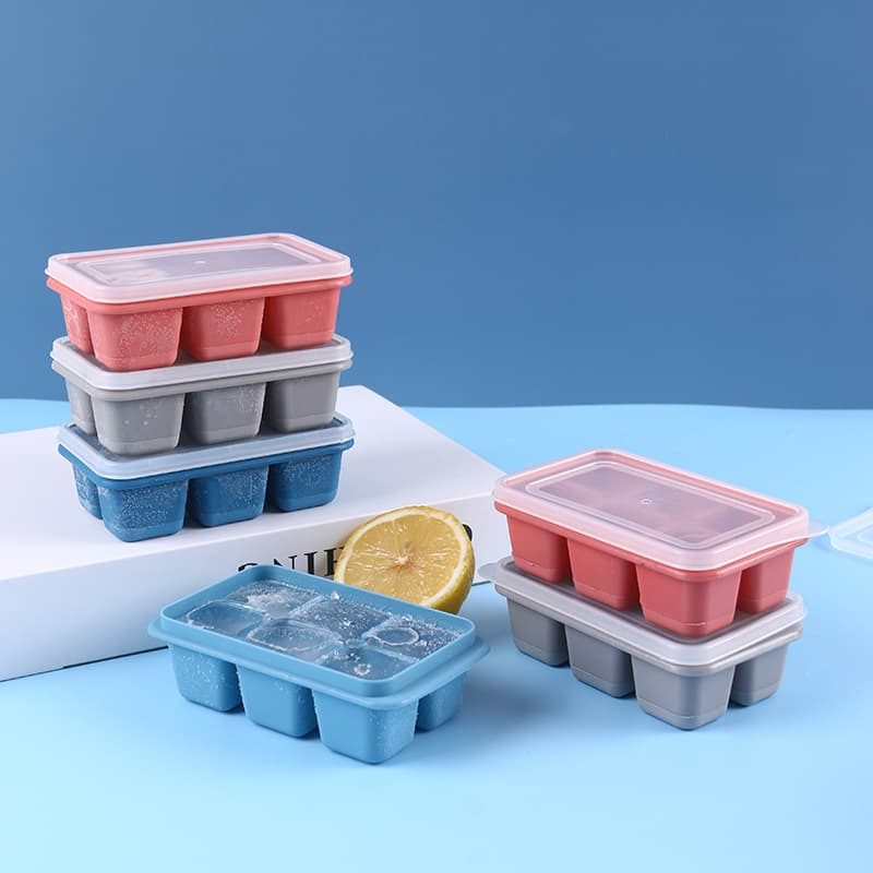 Cubos de gelo de verão, molde de silicone, conjunto, 6 células, sola macia, 3 peças - imagem 3