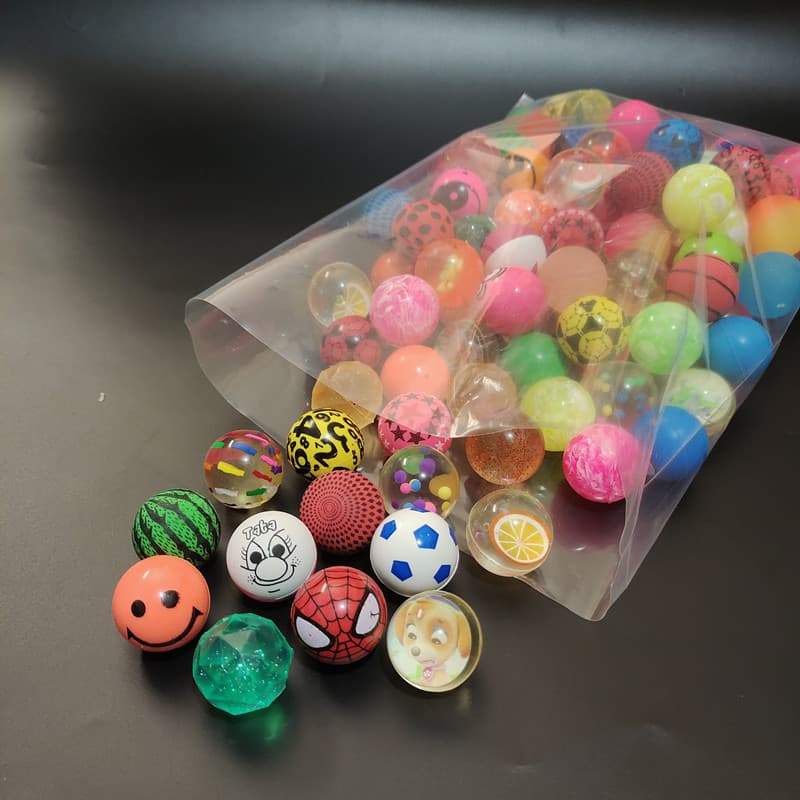 Bola saltitante de borracha mista para saltar, 32, brinquedo cápsula, 30mm - imagem 3