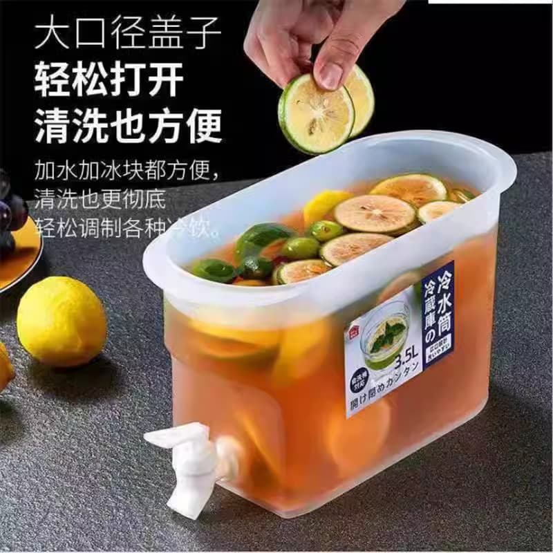 Chaleira fria para geladeira com torneira, água fria de grande capacidade para o verão, chaleira fria resistente a altas temperaturas, balde para bebidas frias de pequena capacidade - imagem 3