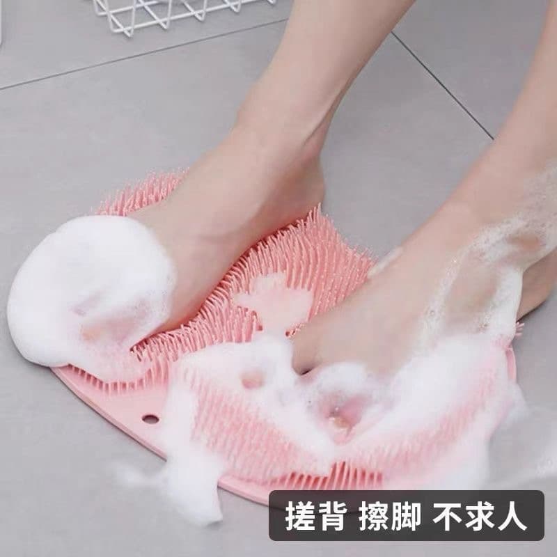 Artefato para lavar e esfregar os pés, escovar os pés preguiçosos e tapete de massagem nos pés, tapete para esfregar os pés no banheiro doméstico, lavar os pés antiderrapante com ventosa - imagem 5