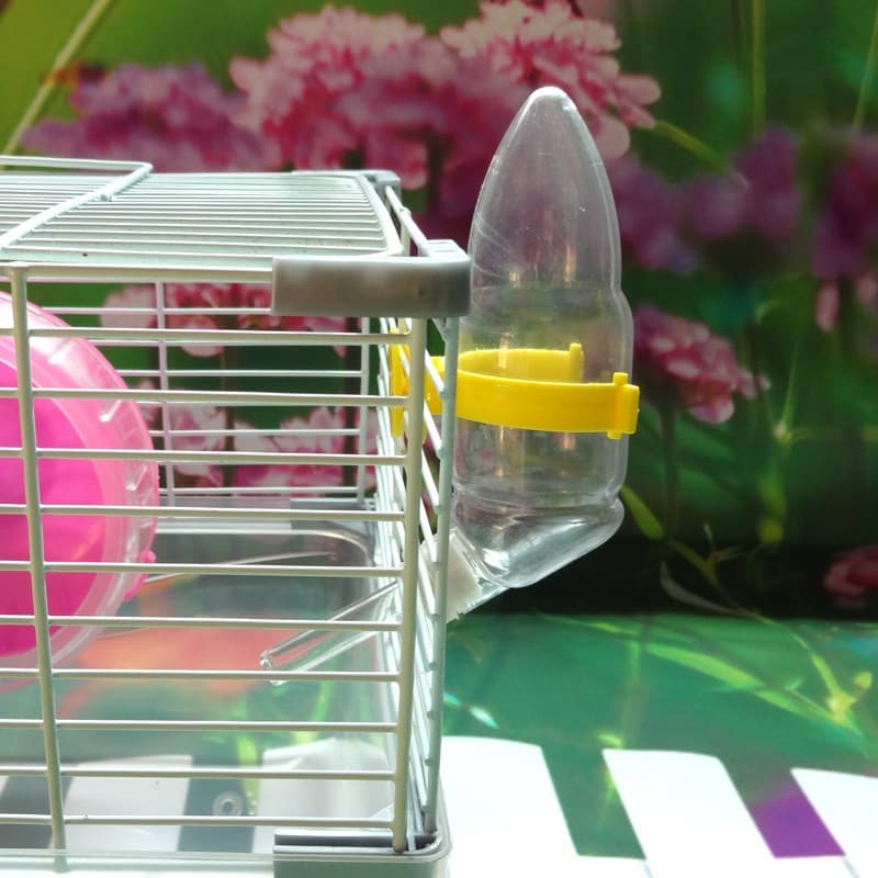 Bebedouro para hamster, bebedouro pequeno para animais de estimação, urso dourado, coelho, alimentador de água para chinchila, chaleira suspensa de 60-250ML - imagem 4