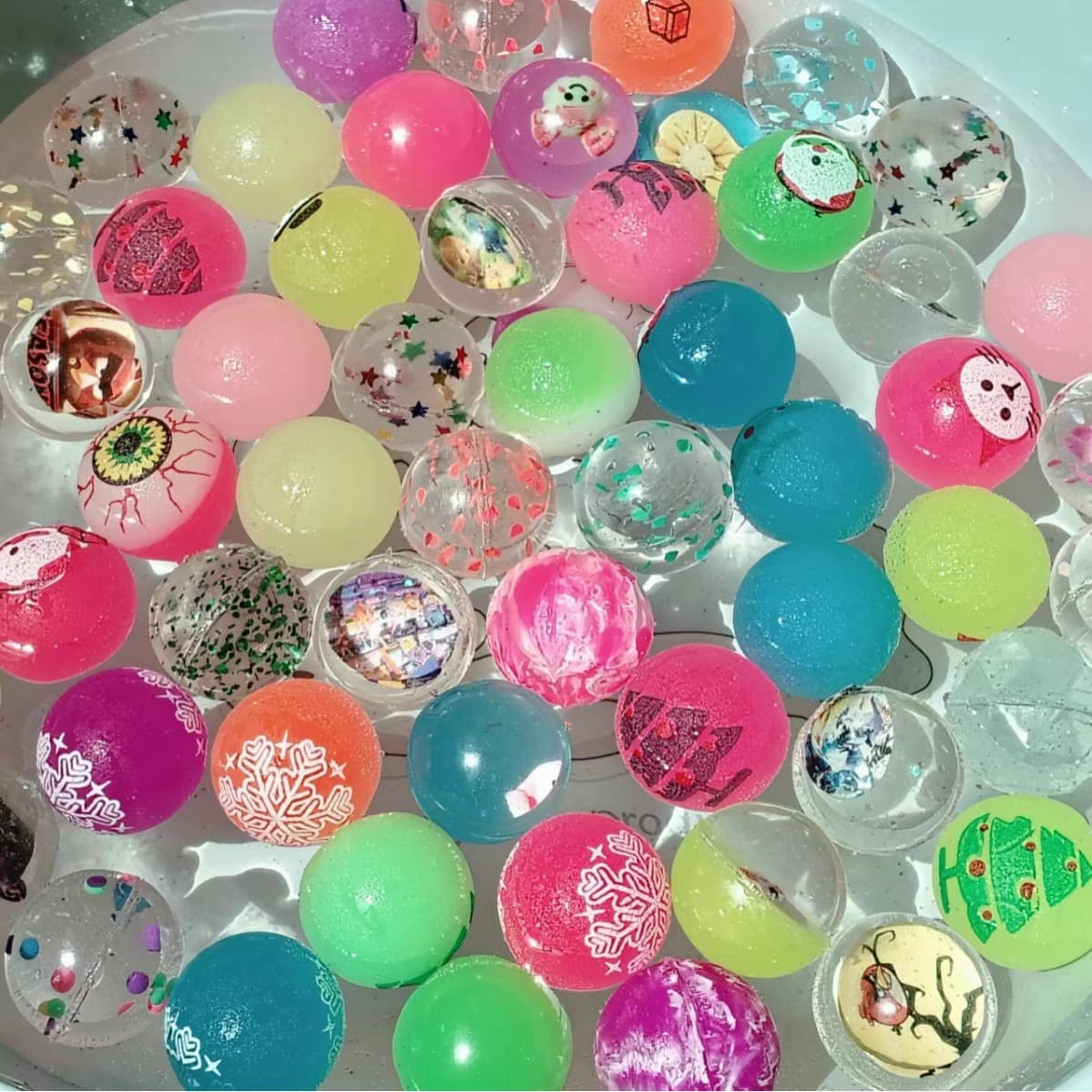 Bolas de hidrogel, bola saltitante, brinquedo misto, 32mm, brinquedo cápsula, vendas diretas da fábrica - imagem 6