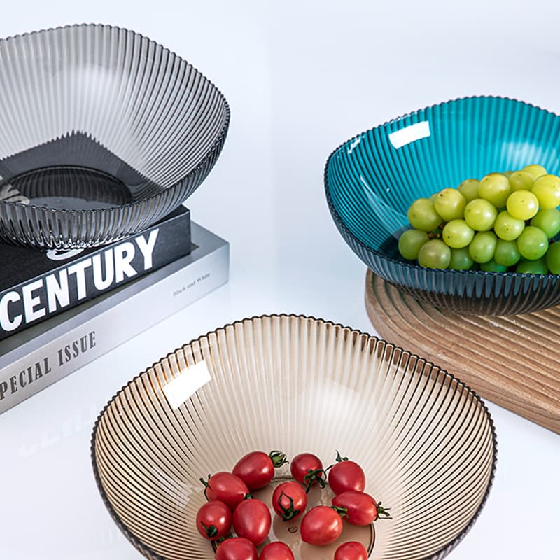 Prato de frutas para lanche em estilo chinês, cesta de frutas de cozinha de três cores elegante e simples, prato de lanche para doces moderno e elegante - imagem 3