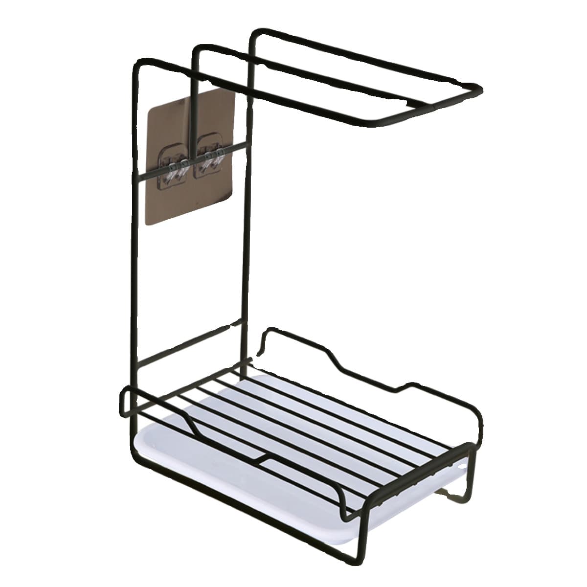 Rack de drenagem de cozinha, rack de pano sem perfuração para bancada, esponja de parede, suprimentos de cozinha, rack de armazenamento - imagem 6