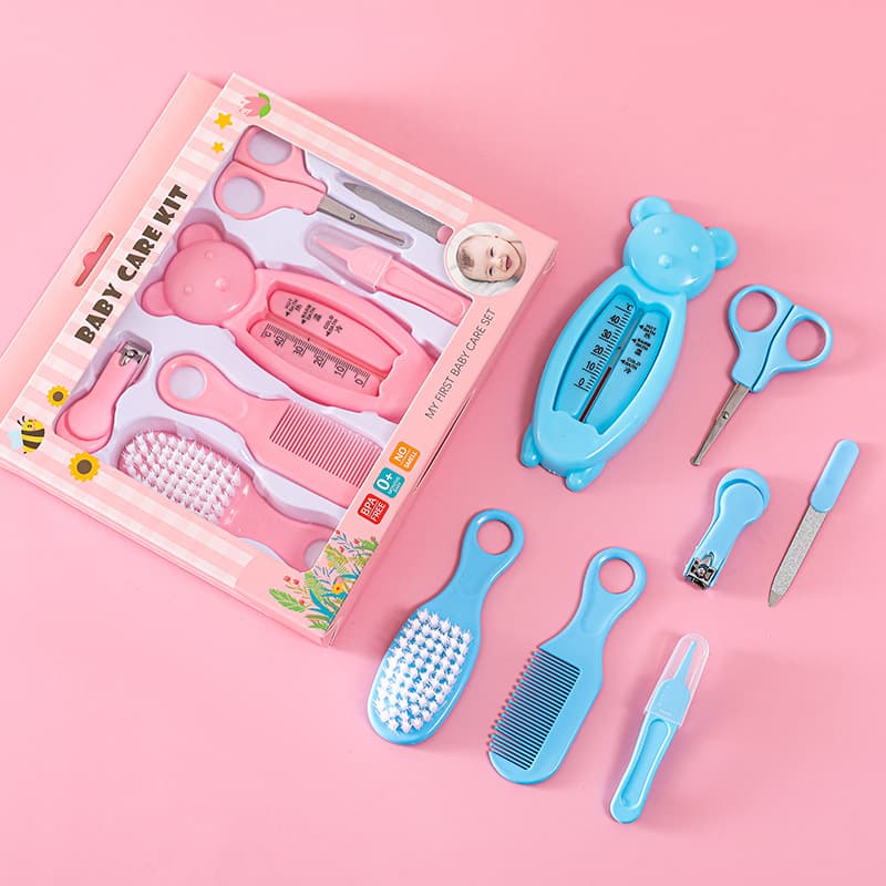 Pack infantil, conjunto para bebé, termómetro para unhas, inglês, 7 peças - imagem 3
