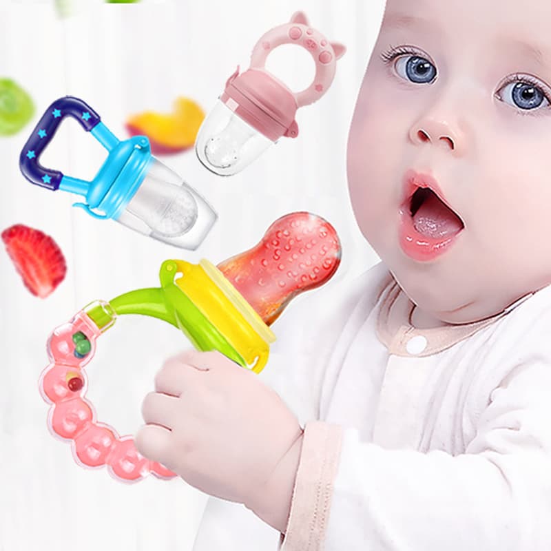Mordedor infantil de frutas e legumes para alimentação complementar, mordedor, chupeta - imagem 3