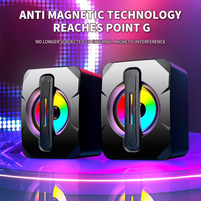Cross-border RGB desktop laptop celular alto-falante doméstico USB com fio mini subwoofer desktop pequeno áudio - imagem 1