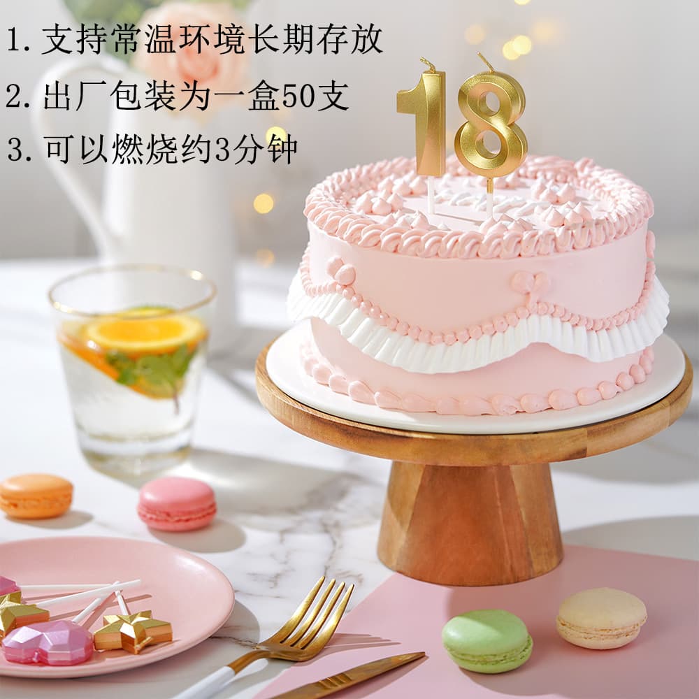 [歌剧院数字生日蜡烛金银色年龄字母蜡烛批发烘焙蛋糕装饰派对用品] - imagem 4