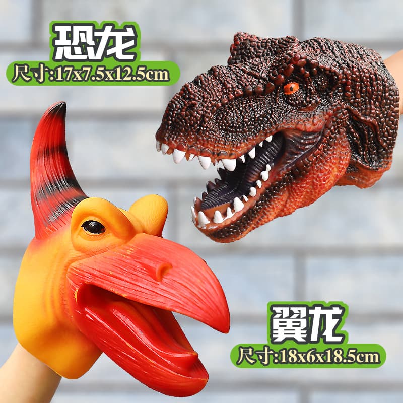 Dinossauro, fantoche de mão realista, brinquedo interativo de borracha macia, para crianças e pais - imagem 5