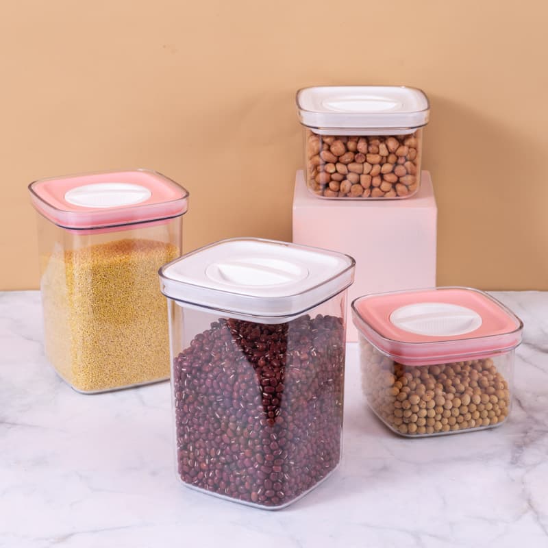 Jarra selada de armazenamento, geladeira de cozinha, jarra de plástico, caixa selada, lanches, grãos de alimentos selados e mantidos frescos - imagem 1