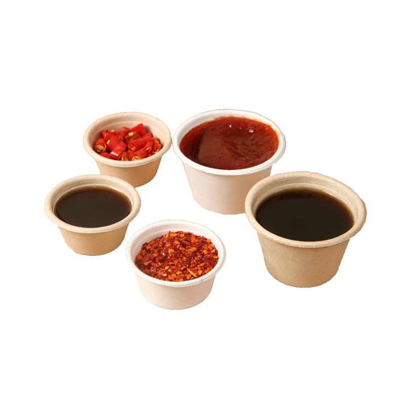 [一次性纸浆密封可降解蘸料杯酱汁杯调料杯小杯子打包外卖带盖碗盒] - imagem 6