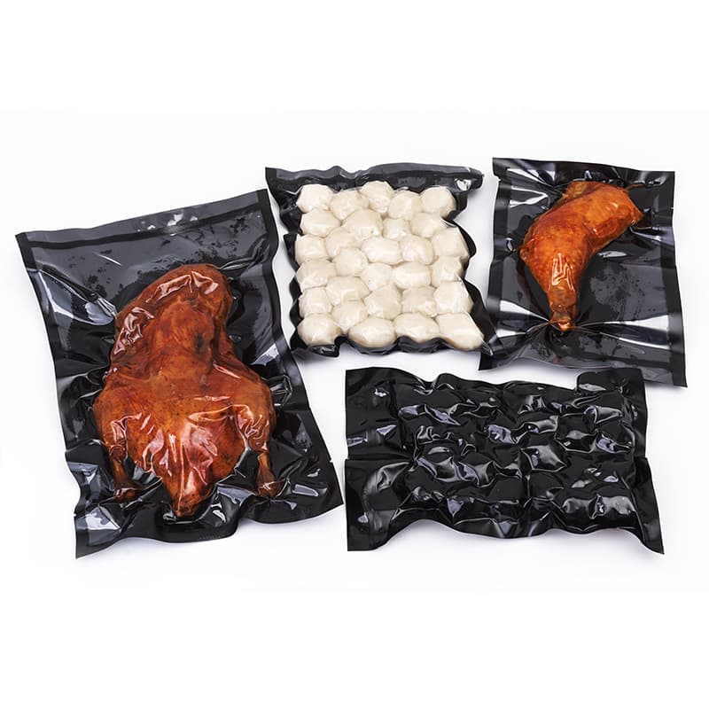 Saco de vácuo de nylon preto yin e yang, salsicha, presunto, salsicha bombeada, comprimido, selado, para embalagem de alimentos frescos, comercial - imagem 6