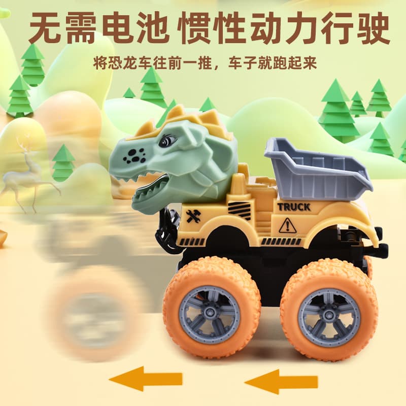 Guerreiro, dinossauro de inércia, escavadeira para meninos, bastão de mistura, carro de brinquedo, balde basculante - imagem 3