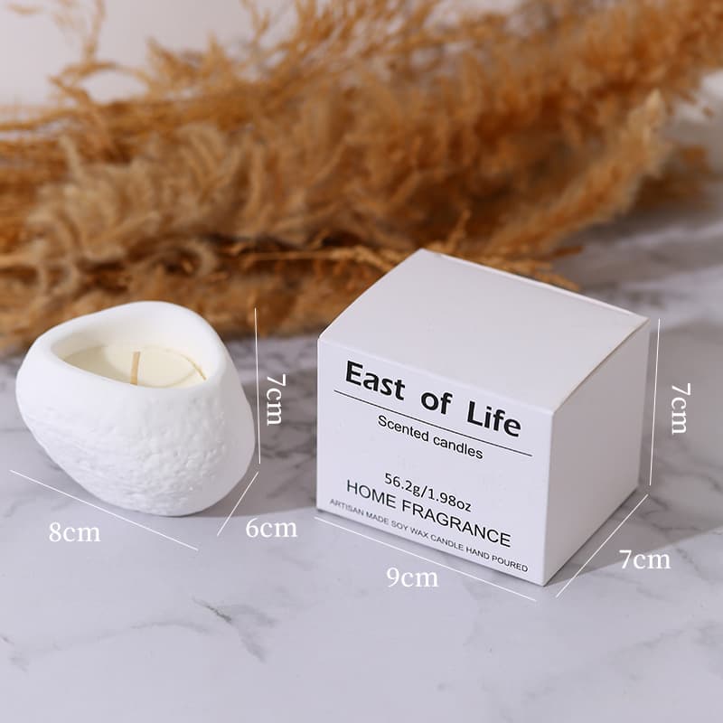 Vela perfumada de gesso, lembrança criativa de aniversário, casamento, decoração de casa, sem fumaça, cera de soja, fragrância de parafina - imagem 5