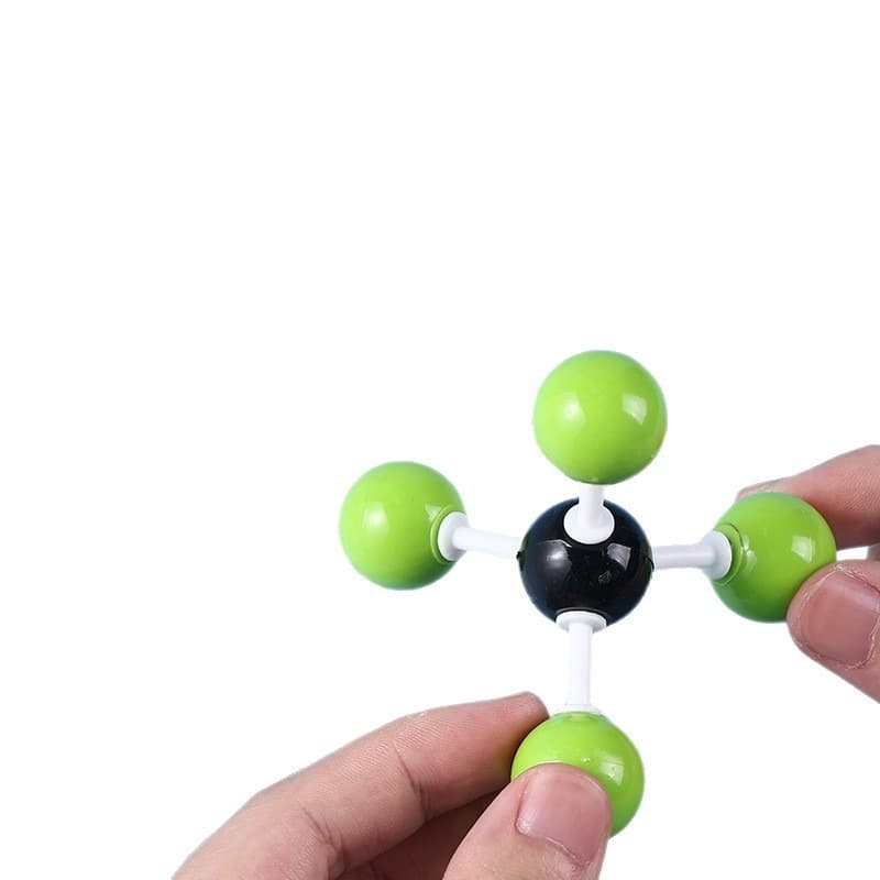 Modelo de estrutura molecular química do ensino médio e ensino médio bola de átomo de matéria orgânica e nuvem de elétrons vsepr bola e modelo em escala de bastão - imagem 6