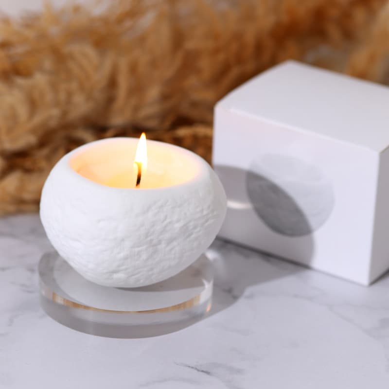 Vela perfumada de gesso, lembrança criativa de aniversário, casamento, decoração de casa, sem fumaça, cera de soja, fragrância de parafina - imagem 4