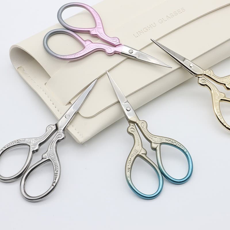 [不锈钢复古压花小凤剪茶包绣花手工日用美容工具] - imagem 5