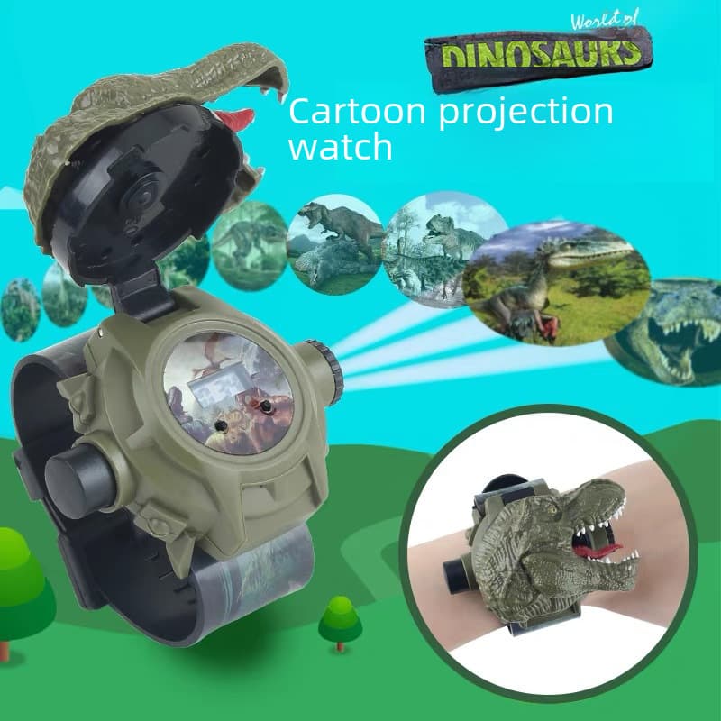 Dinossauro dos desenhos animados, relógio, brinquedo eletrônico criativo para crianças, 3D, presente de aniversário - imagem 4