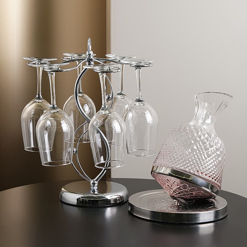 Copo de vinho, porta-copos, acessório para sala de estar, decorações, estilo leve e luxuoso, decoração de casa - imagem 5