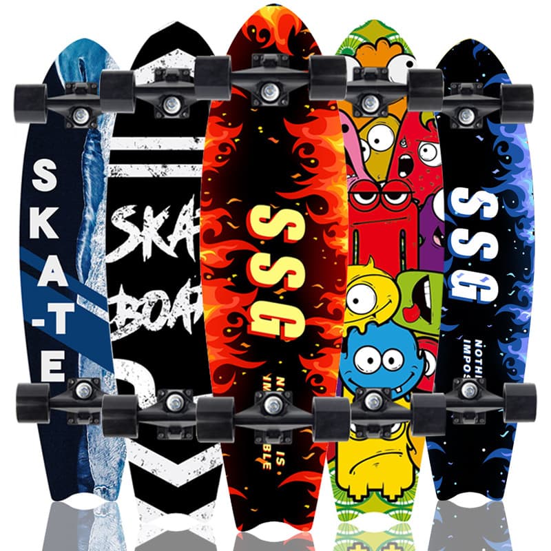 Skate de estrada infantil para iniciantes sobre quatro rodas, 28 polegadas - imagem 1