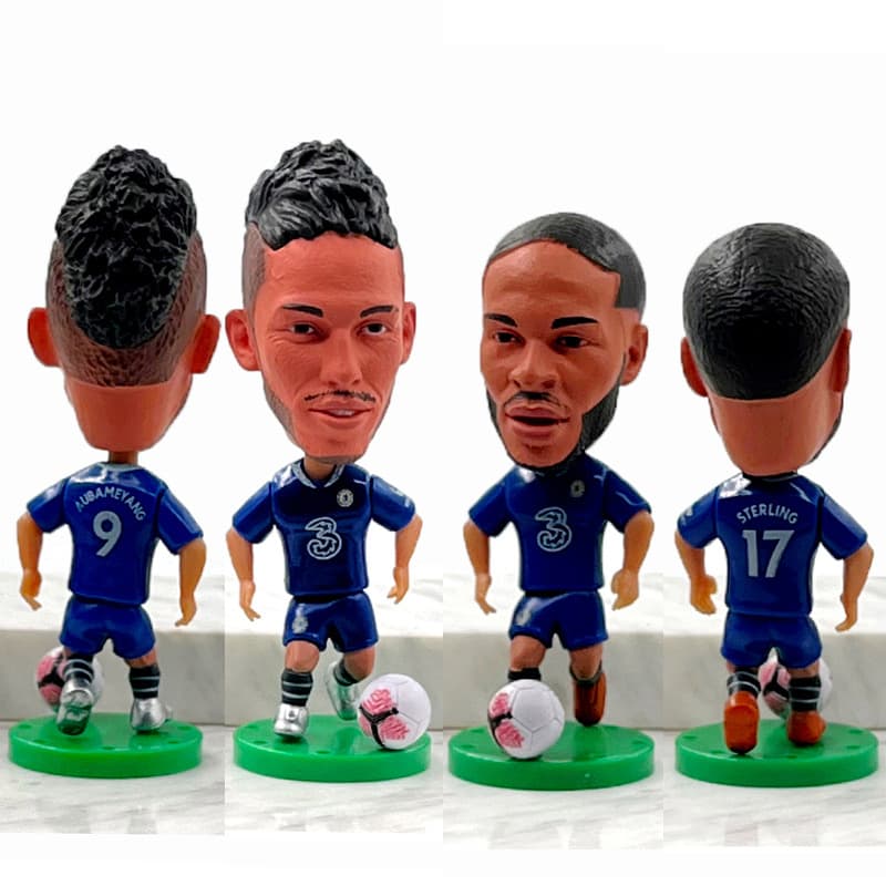 Messi, figura estrela de Ronaldo, De Bruyne, Van Dijk, Sterling, Moraes, boneco Neymar - imagem 5