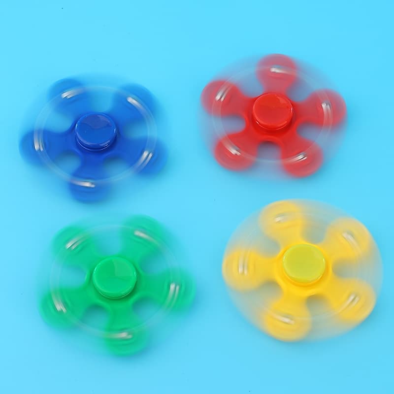 Girador de ponta de dedo de cinco contas Girador de ponta de dedo de 5 contas rolamento de cinco lâminas bola de aço de cinco ângulos espiral brinquedo de descompressão entre dedos atacado - imagem 4
