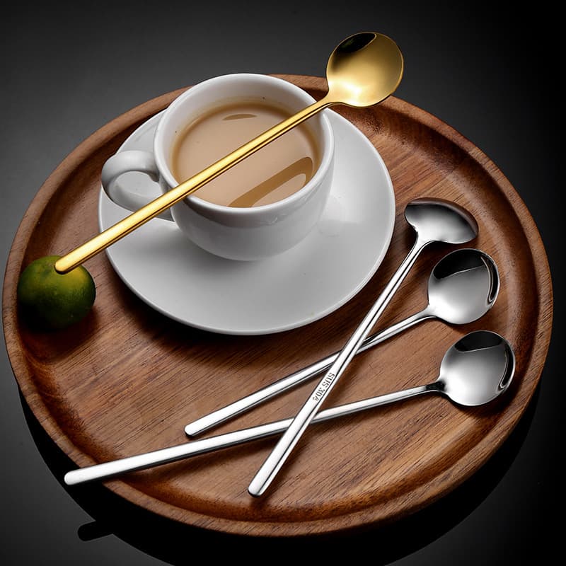 Colher de alta qualidade em aço inoxidável, bastão para misturar café, aço inoxidável AISI 304 - imagem 4