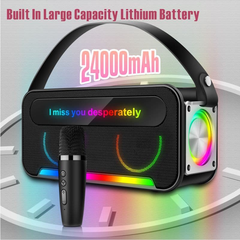 Novo alto-falante bluetooth de karaokê sem fio, subwoofer portátil para celular ao ar livre, mini alto-falante portátil multifuncional doméstico - imagem 4