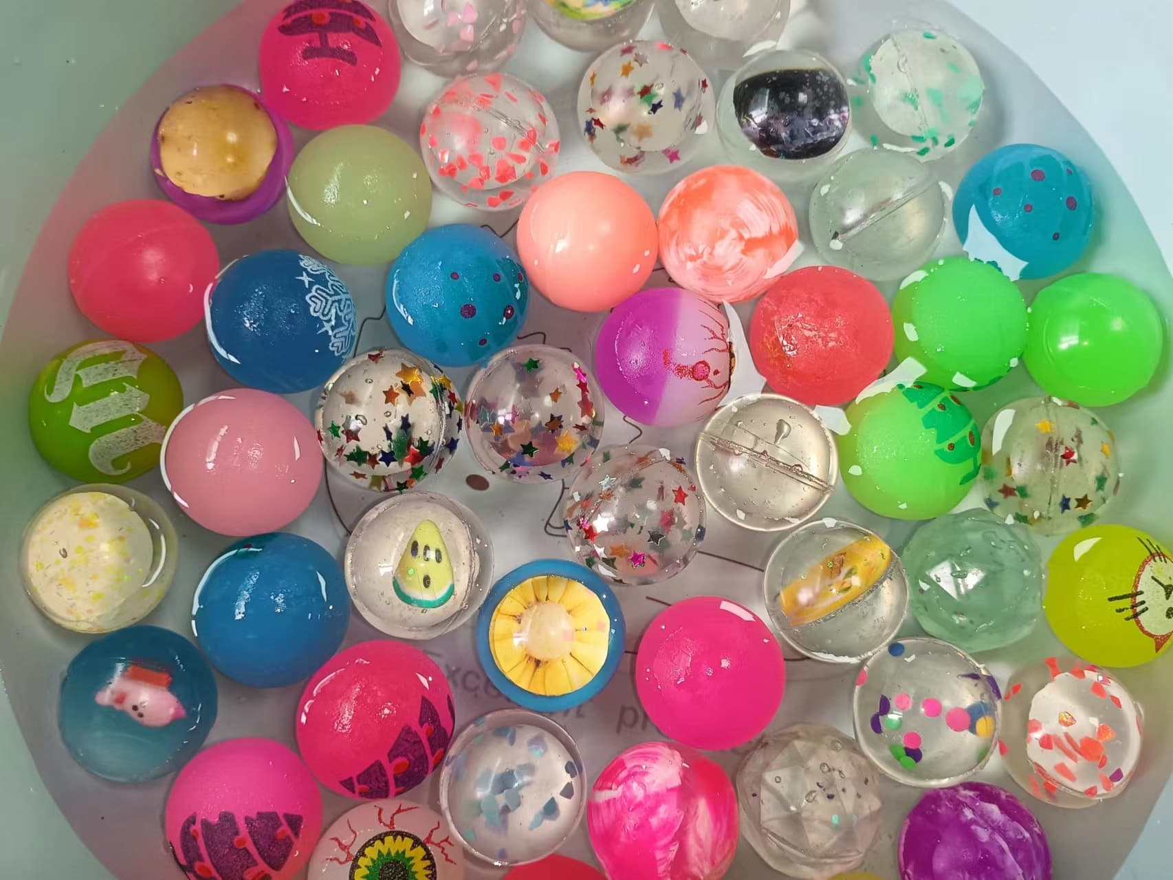 Bolas de hidrogel, bola saltitante, brinquedo misto, 32mm, brinquedo cápsula, vendas diretas da fábrica - imagem 7