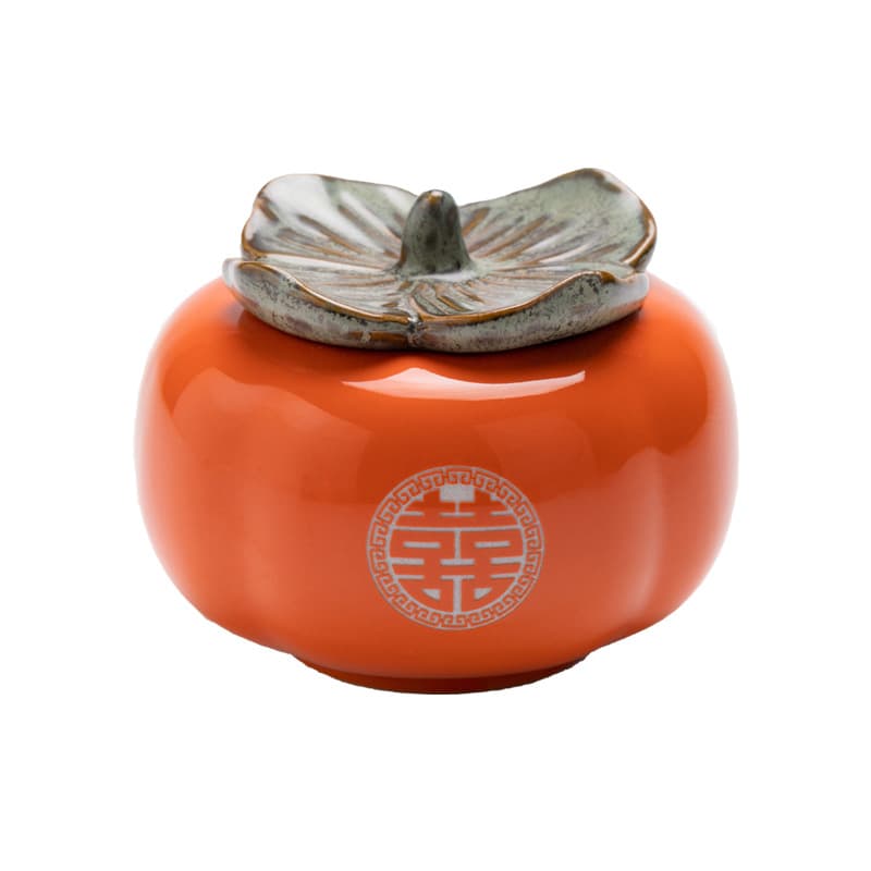 Jarra de chá de caqui jarra de doces de casamento pequena tudo vai bem jarra de caqui selada de cerâmica casamento estilo chinês caixa de doces de casamento atacado - imagem 6