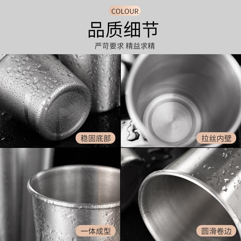 Copo de café em aço inoxidável, vidro para sala, aço inoxidável AISI 304, proteção contra quedas - imagem 4