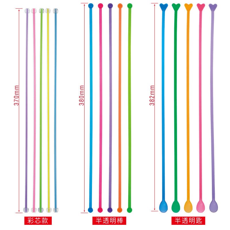 Fonte de fornecimento direto da fábrica de smoothie de chá de leite colorido varas de agitação bar criativo coquetel varas de arte decorativa varas de mistura atacado - imagem 2