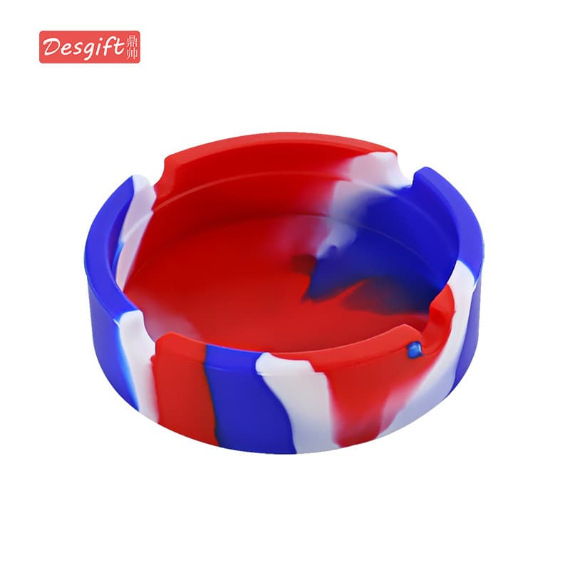 Transfronteiriço venda quente cinzeiro de silicone padrão camuflagem cor misturada caixa cinzeiro redondo internet café ktv logotipo impresso - imagem 21