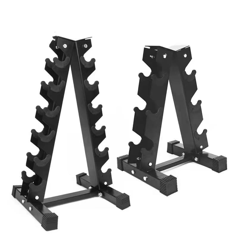 Rack de halteres comercial engrossado e reforçado 3 pares 5 pares 7 pares equipamentos de fitness em casa placa de aço espessado rack de halteres atacado - imagem 1