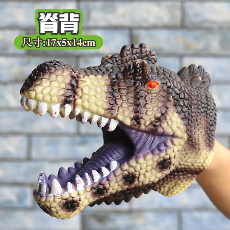 Dinossauro, fantoche de mão realista, brinquedo interativo de borracha macia, para crianças e pais - imagem 4