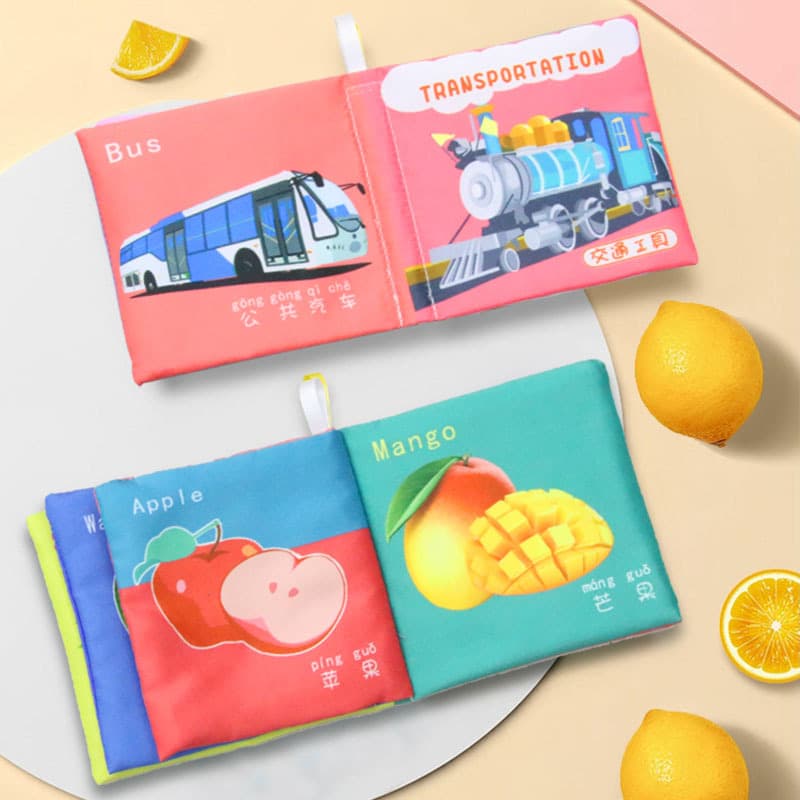 (Comércio transfronteiriço), livro de tecido, capa de livro, conjunto infantil, inglês, treinamento - imagem 4