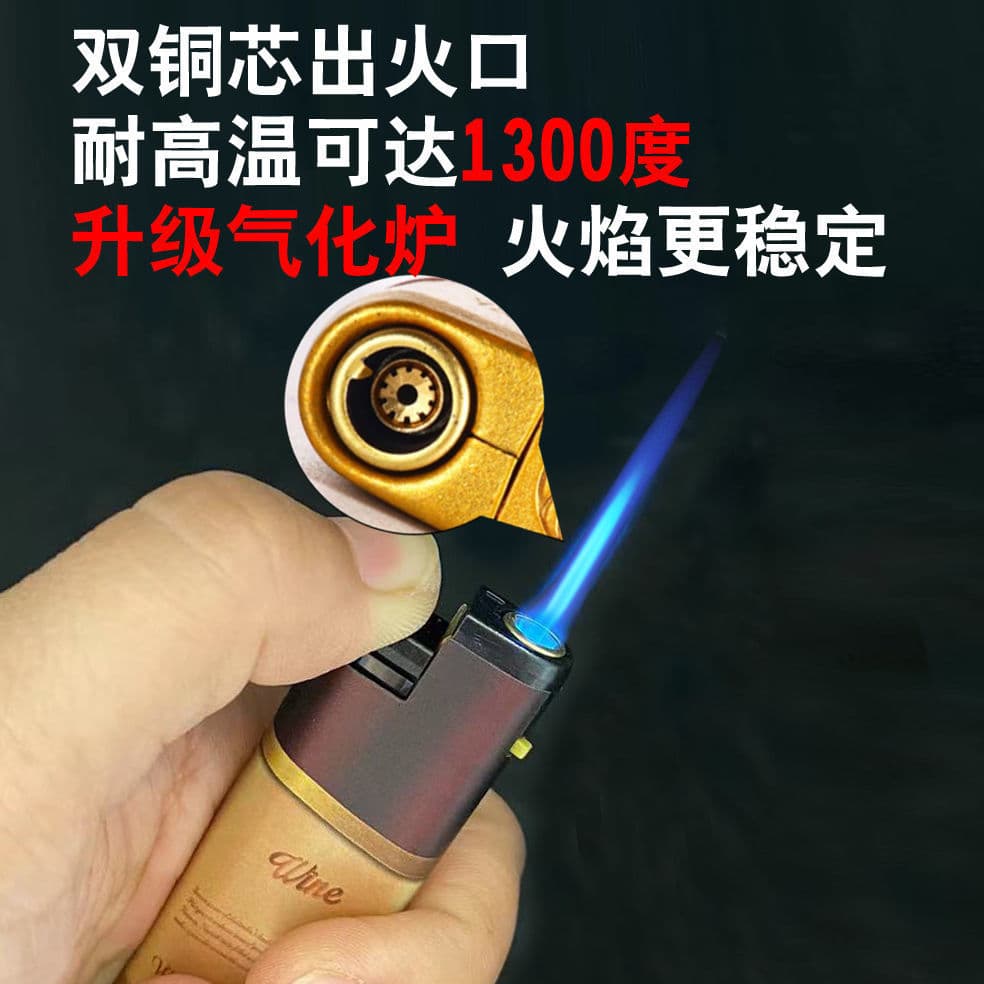 Fabricante de isqueiro de injeção direta de chama azul pintado novo isqueiro à prova de vento eletrônico inflável distribuição e entrega de isqueiro personalizado - imagem 3