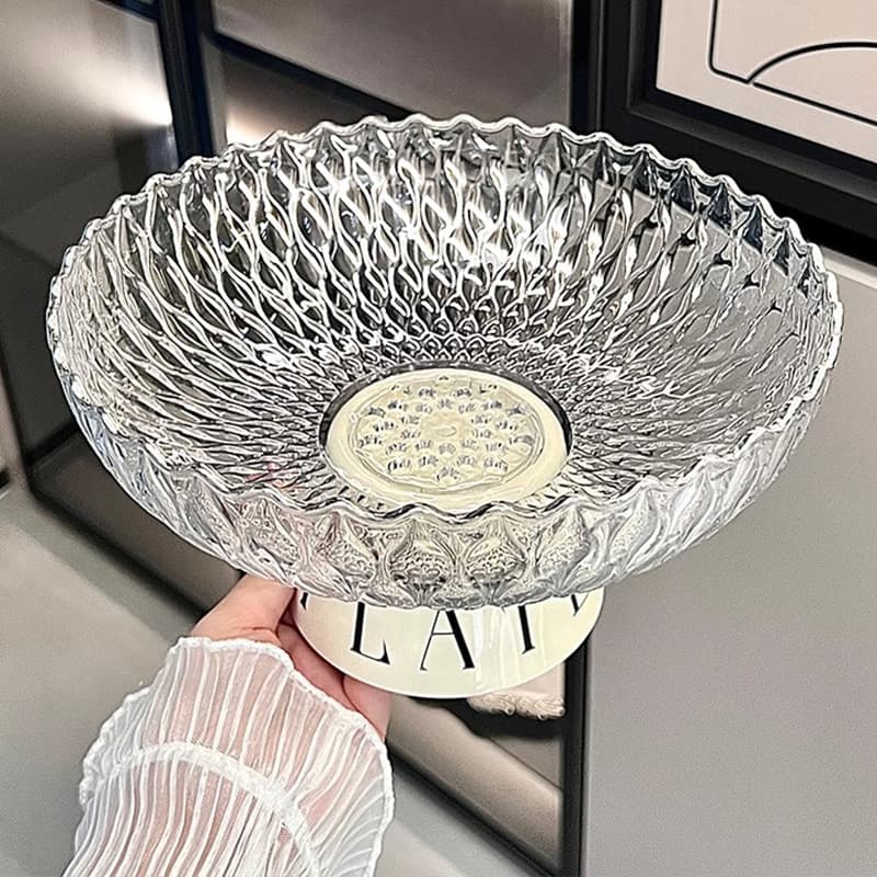 Prato de frutas li, mesa de centro para sala de estar, cesta de frutas alta, estilo creme, lanche de doces, grande capacidade, prato de frutas - imagem 3