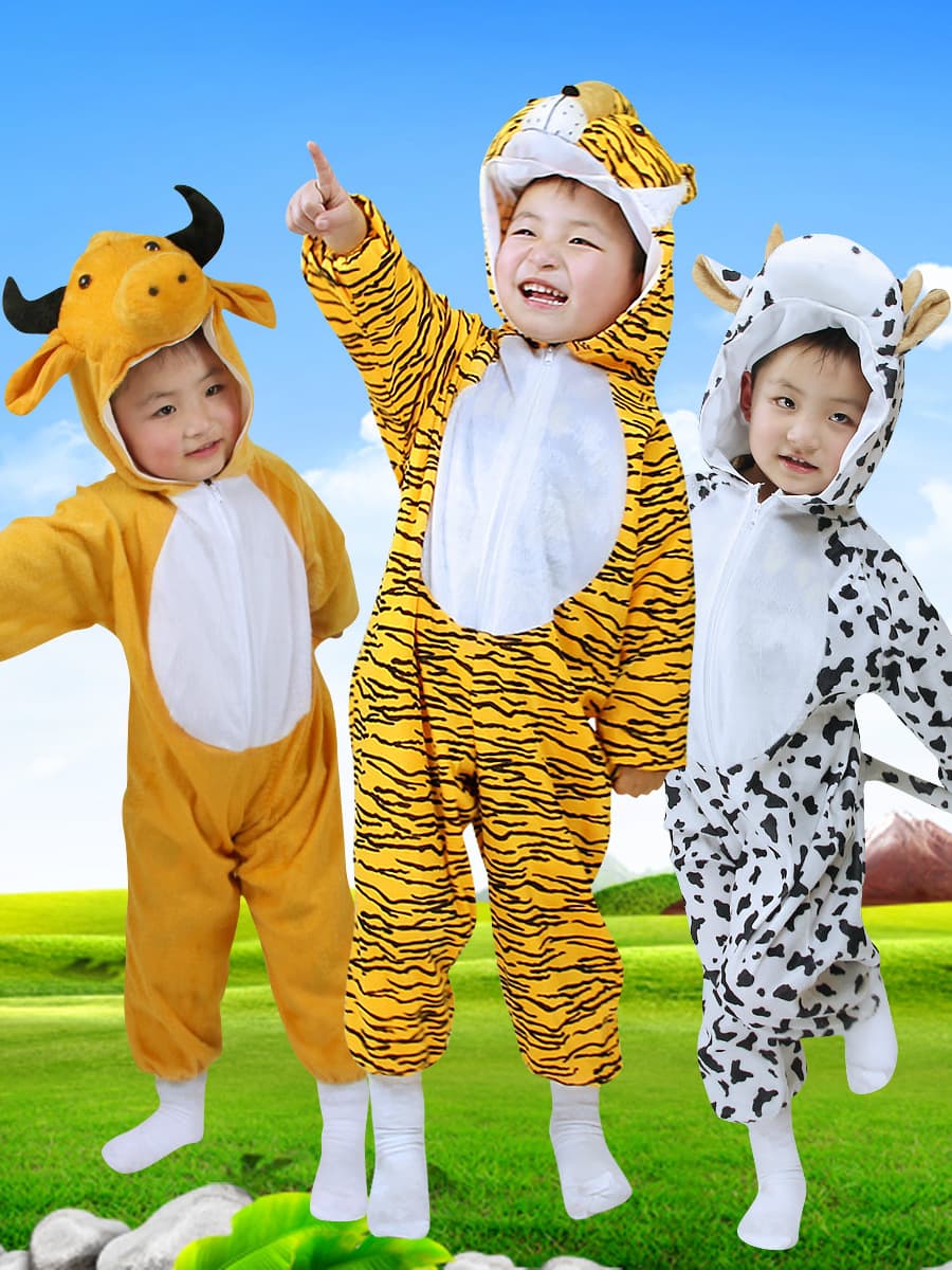 Dia das crianças trajes animais tigre sapo coelho pequeno animal escola desempenho roupas vestir-se - imagem 3
