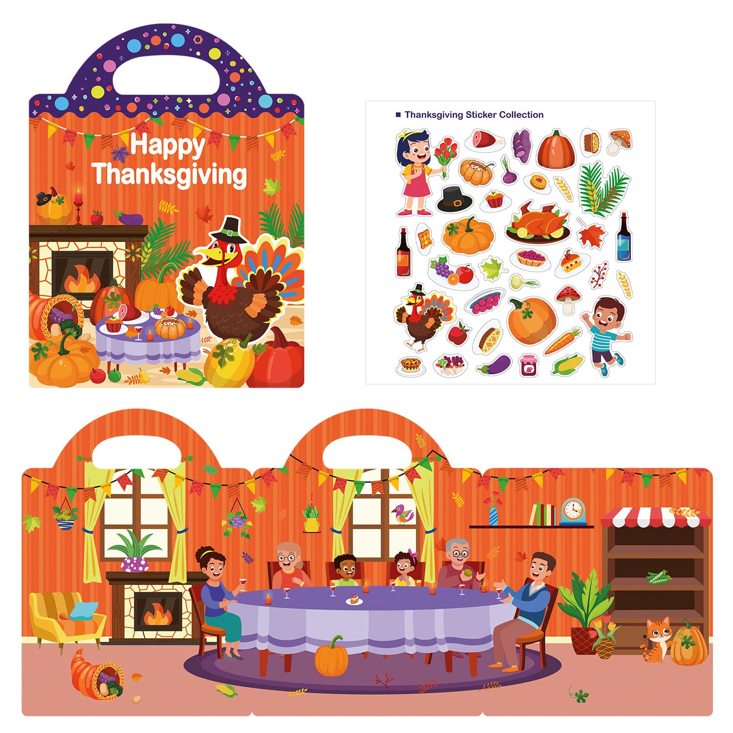 (Comércio transfronteiriço), livro infantil multiuso com adesivos, faça você mesmo, educação infantil, concentração - imagem 5
