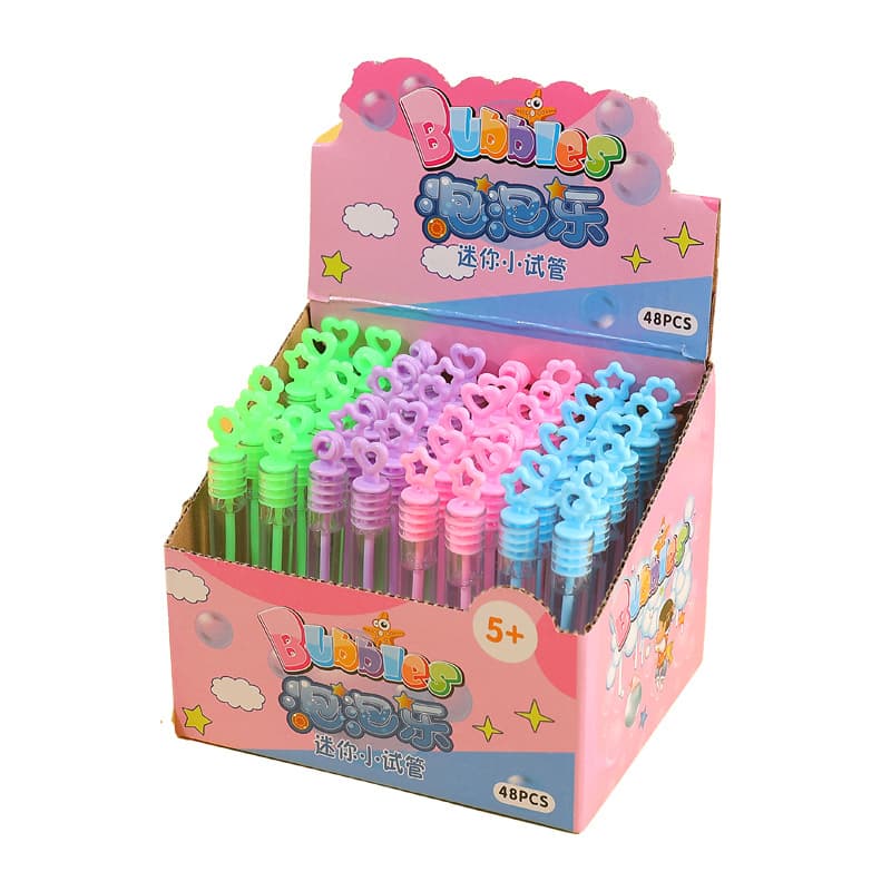 Mini tubo de ensaio bolha de água, 48 pacotes, tubo de ensaio portátil, varinha de bolha, brinquedo inquebrável, barraca de rua, mercado noturno, fabricante atacado - imagem 6