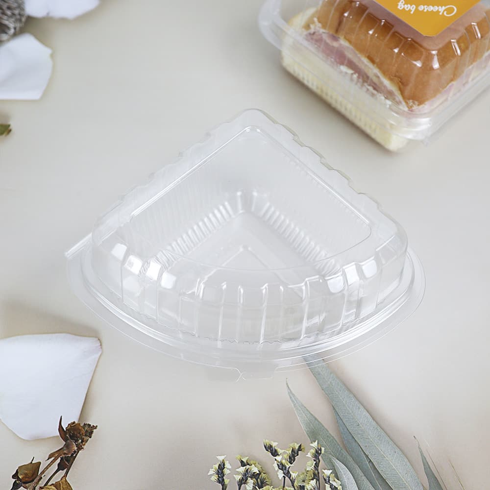 Saco de queijo caixa de mirtilo pão porca saco de queijo plástico transparente anti-nevoeiro triangular em forma de leque caixa de pastelaria de cozimento - imagem 3